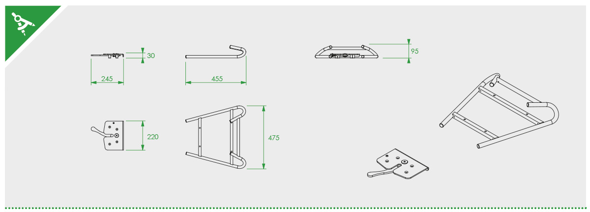 PA-535/1 | Conjunto cierre 3 puntos PA-5351 - Imagen 2